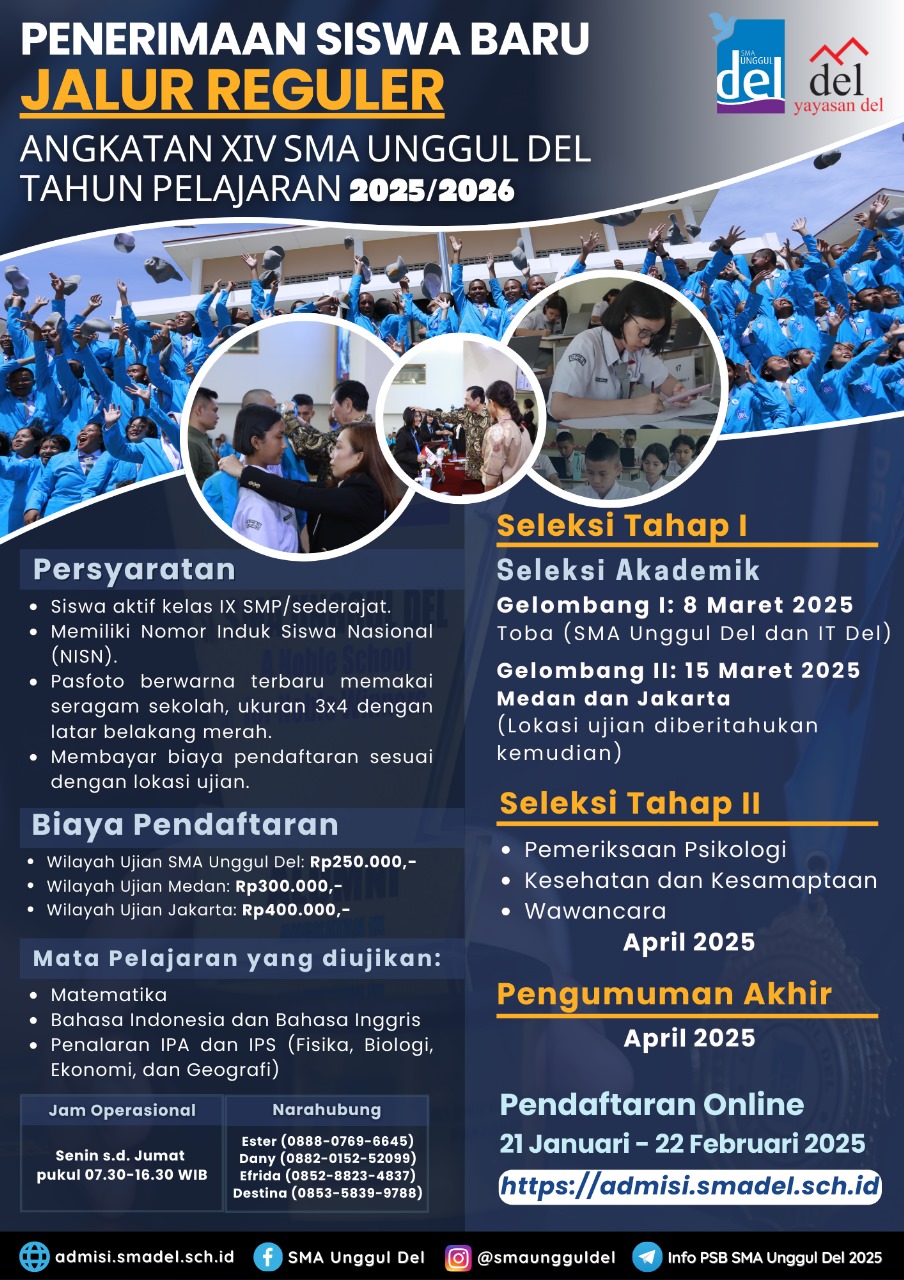 PSB SMA Unggul Del (Reguler)